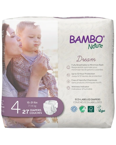 Bambo Nature - Премиум экологичные подгузники 4 размер (15-31 кг)