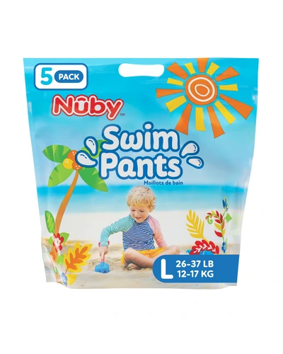 Nuby подгузники для плавания, 5 штук, размер L 26-37 фунтов