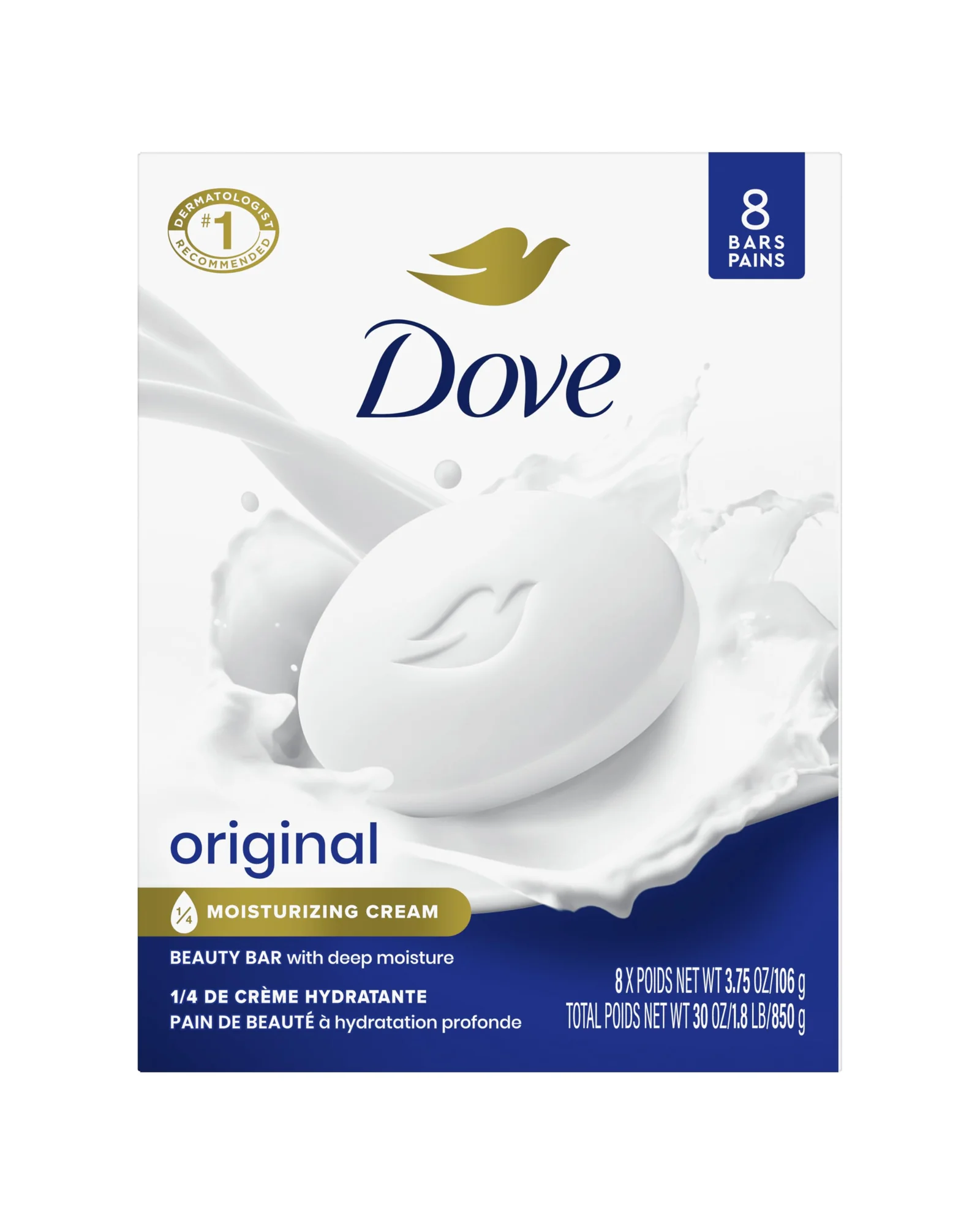 Dove Beauty Bar Original мыло для тела с кремом 3.75 oz — 1