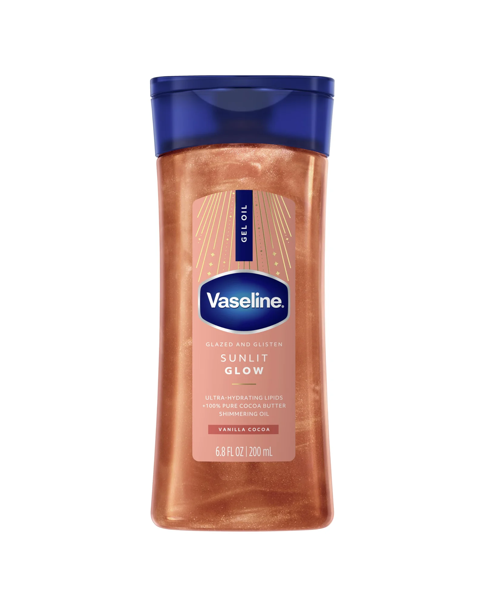 Vaseline Glazed Glisten гель-масло с какао и ванилью — 1