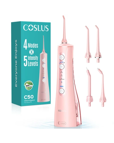 Портативный ирригатор для полости рта COSLUS C50, розовый
