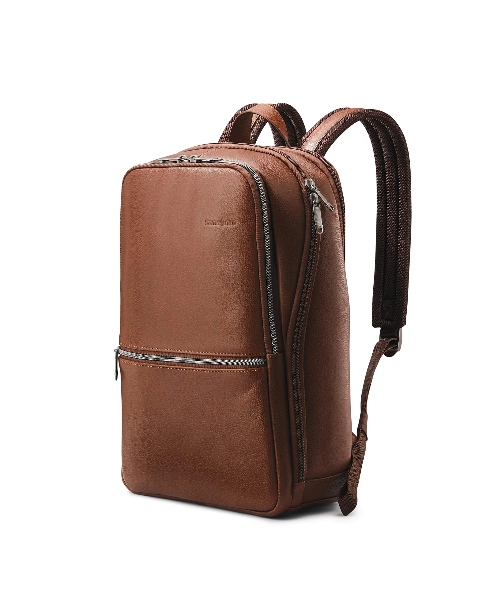 Samsonite Classic Leather Slim Backpack коричневый — коричневый