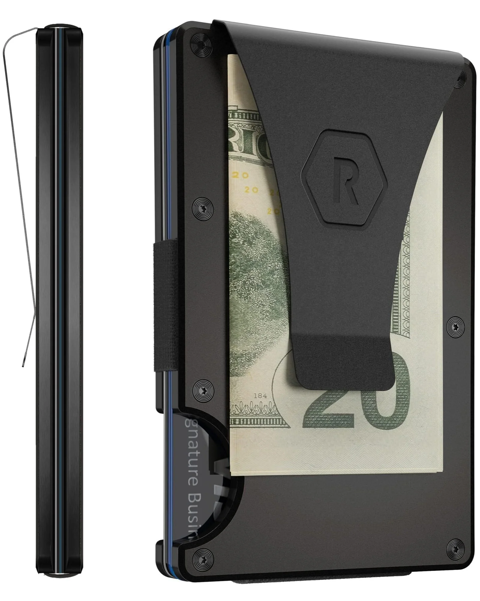 The Ridge Wallet Royal Black Slim RFID — 1