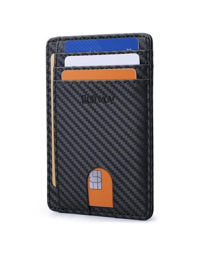Buffway кошелек минимальный RFID черный