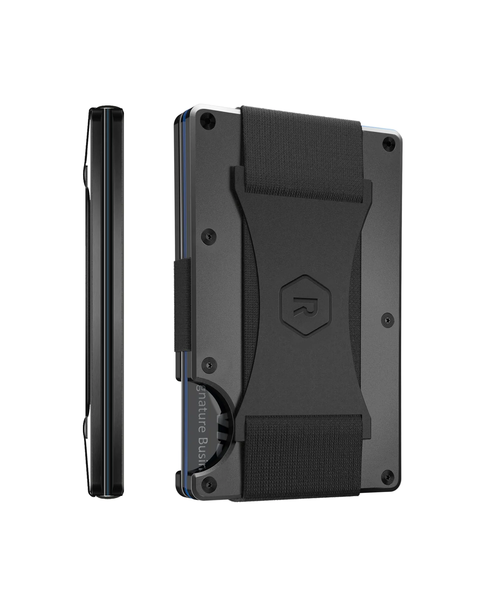 Ridge Wallet Gunmetal Hex Slim Card — 1
