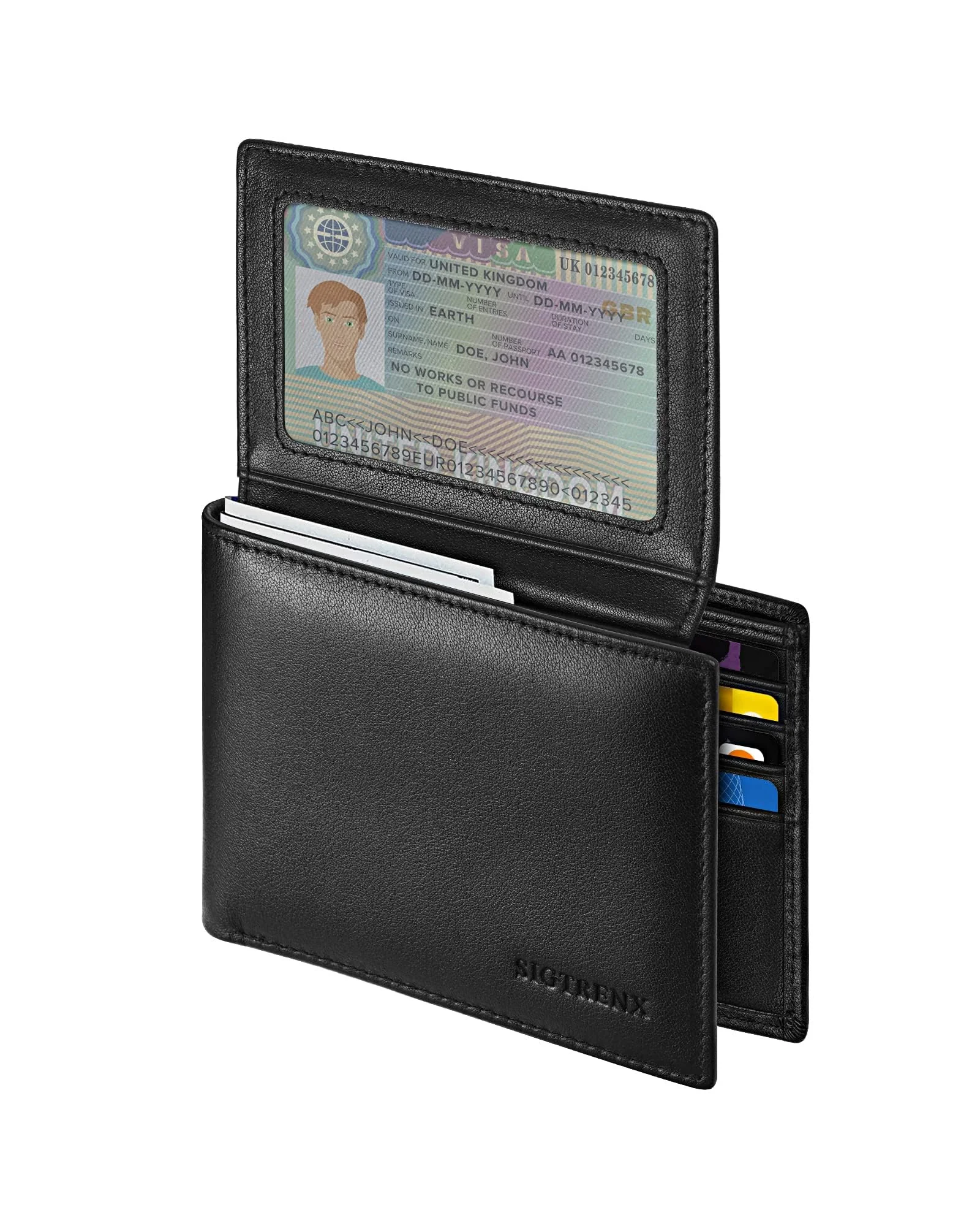 Sigtrenx кожаный кошелёк bifold с RFID защитой — 1