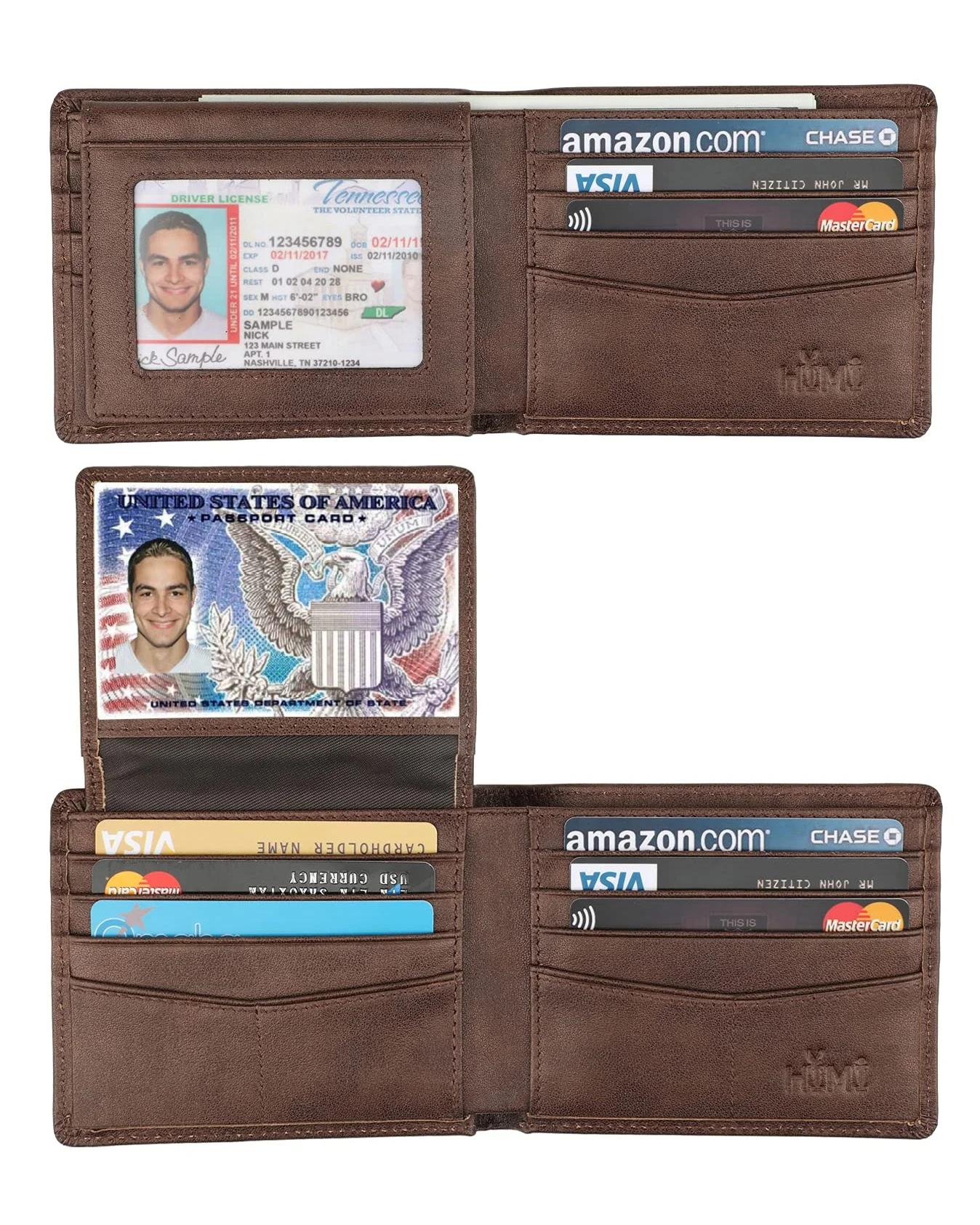 Кошелек мужской кожаный с защитой RFID — 1