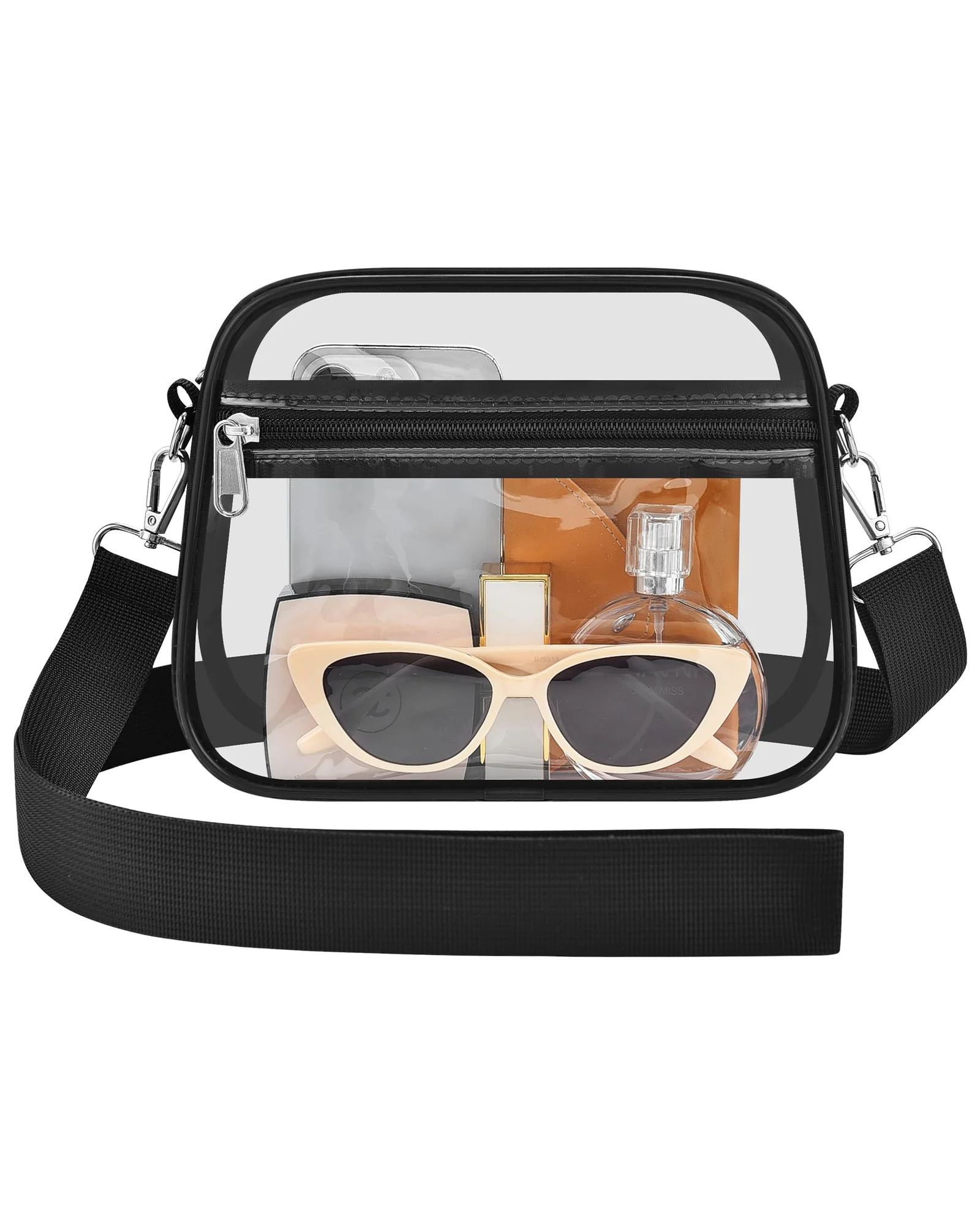 Clear Bag Stadium Approved – прозрачная сумка для спортивных событий и концертов — черный