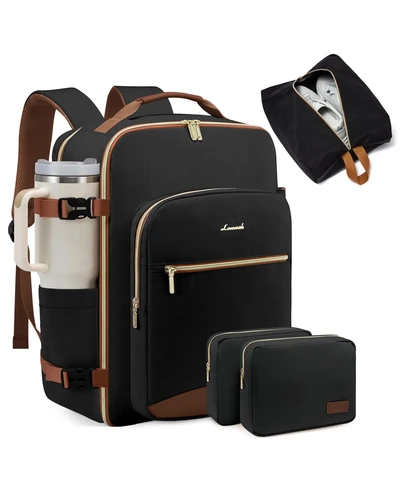 LOVEVOOK дорожный рюкзак 40L, черно-коричневый