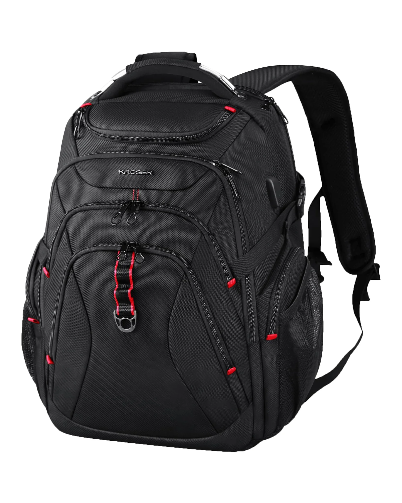 KROSER Travel Laptop Backpack 17.3 дюймов водостойкий чёрный — 1