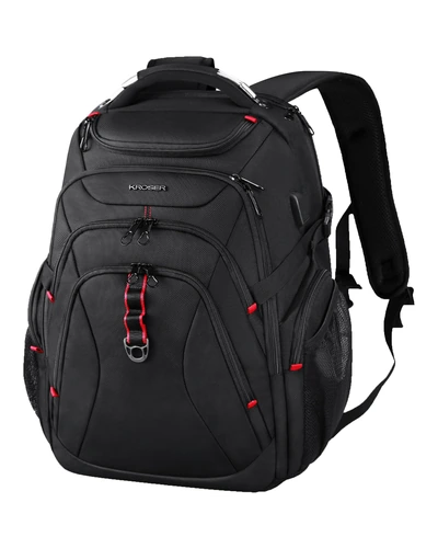 KROSER Travel Laptop Backpack 17.3 дюймов водостойкий чёрный