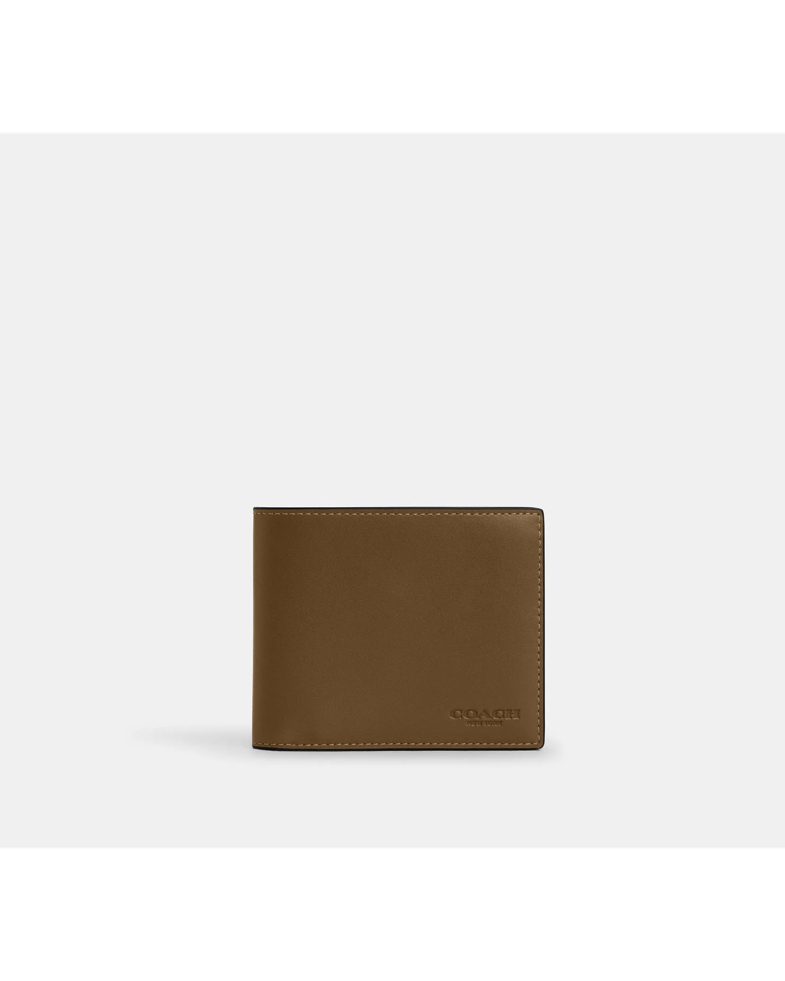 Кошелёк Coach 3-In-1 коричневый, вид спереди закрытый.