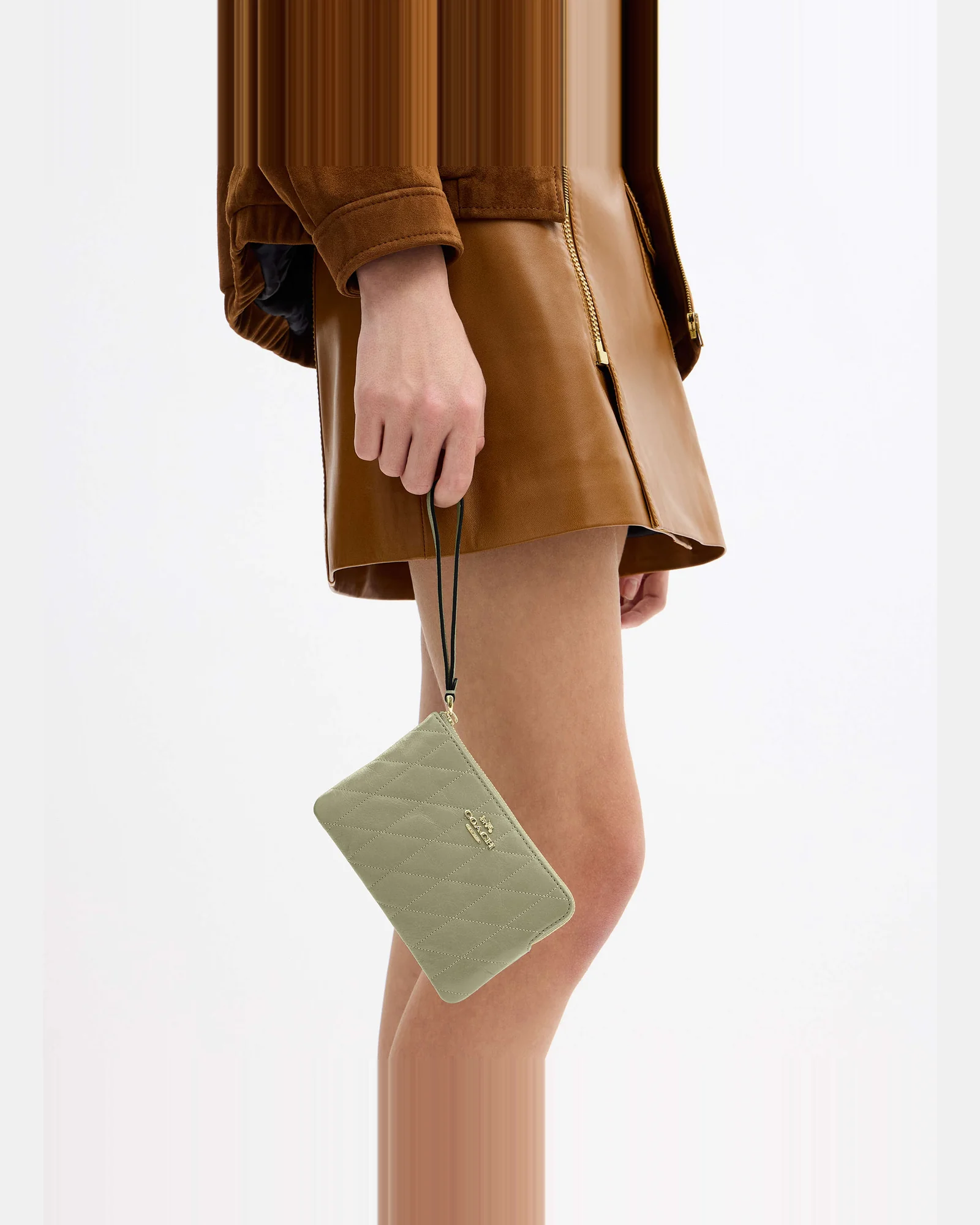 Клатч-кошелёк Coach Corner Zip Wristlet Signature Canvas — 3