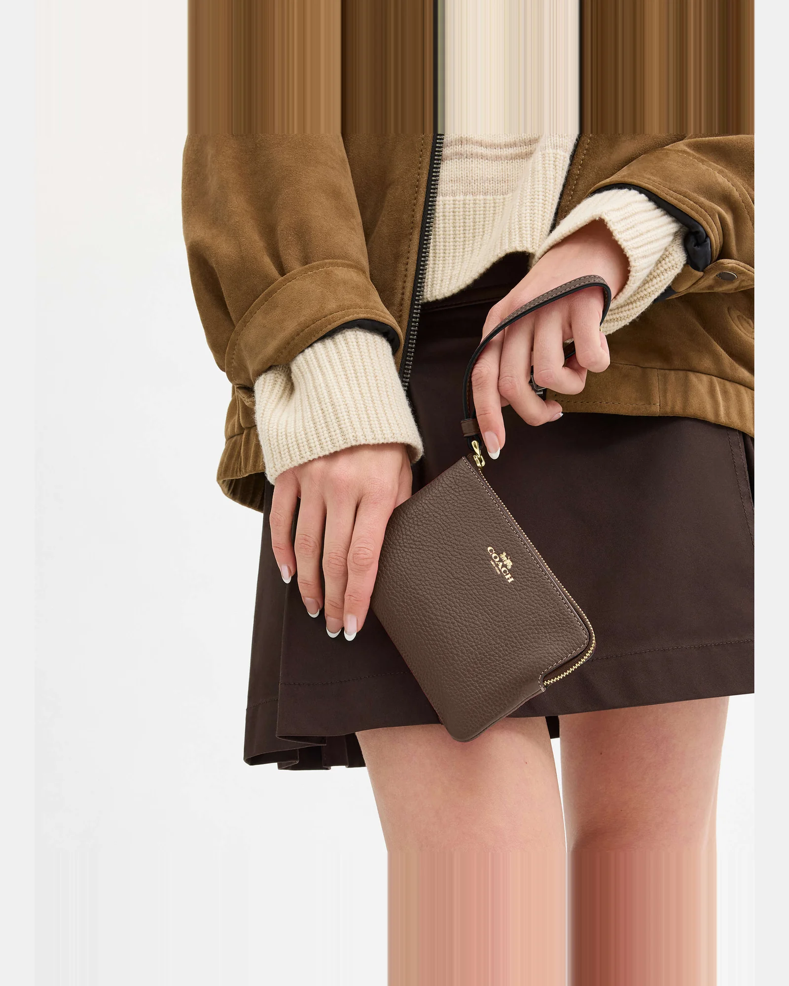 Клатч-кошелёк Coach Corner Zip Wristlet Signature Canvas — 10