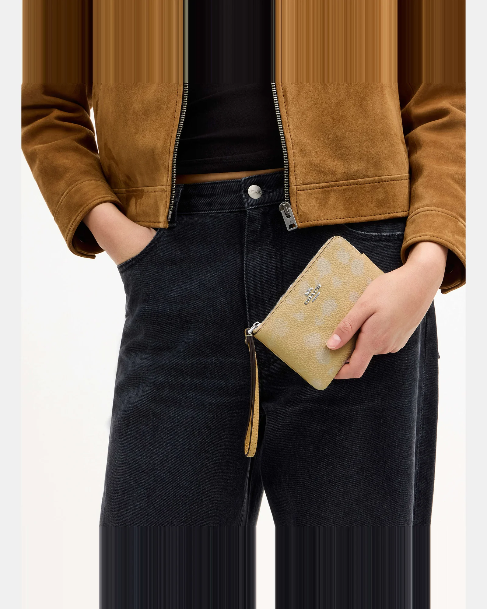 Клатч-кошелёк Coach Corner Zip Wristlet Signature Canvas — 6