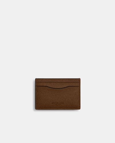 Кожаный картхолдер Coach с зажимом для купюр