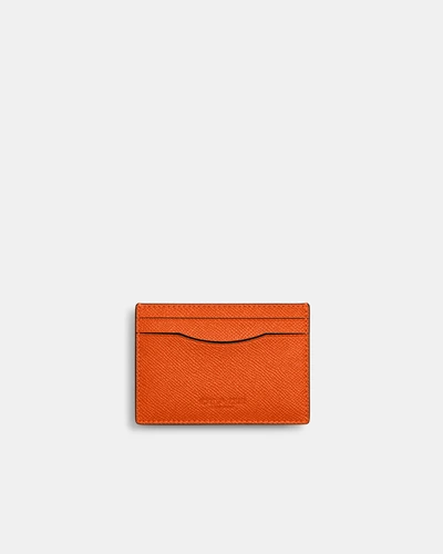 Кожаный картхолдер Coach с зажимом для купюр