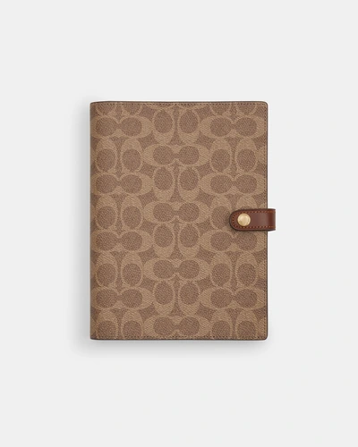 Блокнот Coach в фирменном покрытии Signature