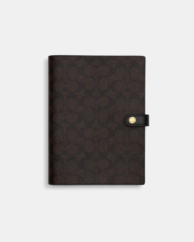 Блокнот Coach в фирменном покрытии Signature