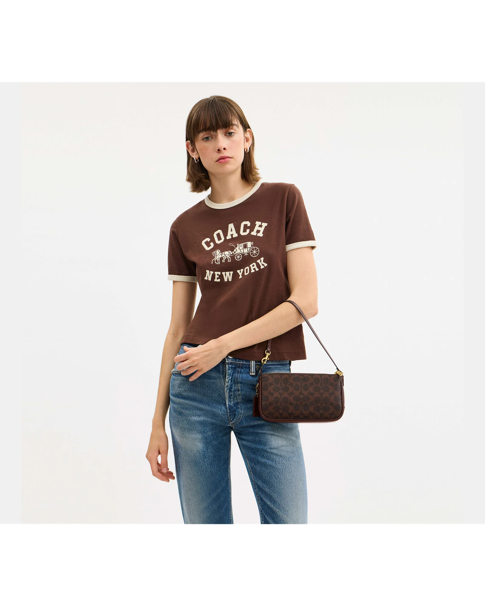 Женская сумка-багет Coach — 8