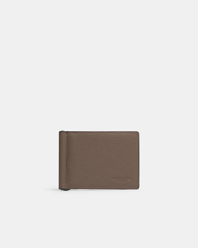 Тонкий бумажник Coach с зажимом для денег