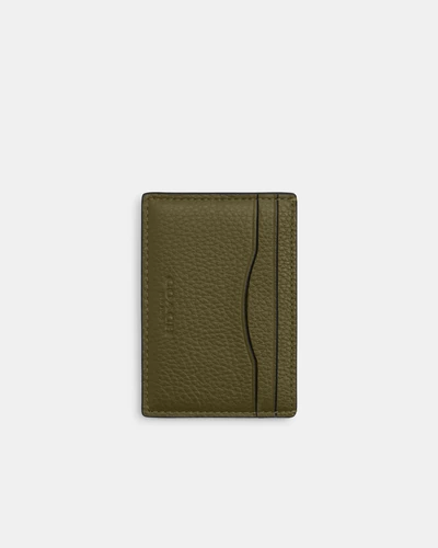 Картхолдер Coach с зажимом для денег из канваса Signature