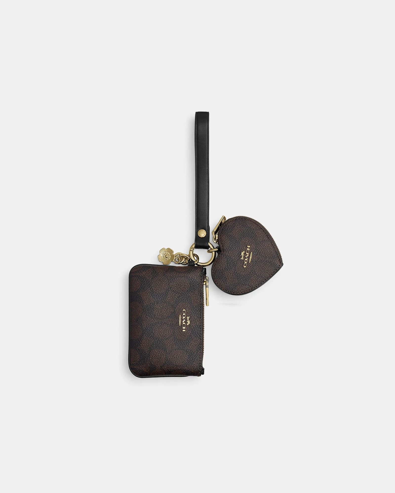 Женский кошелек-браслет Coach с подвеской-сердцем — 9
