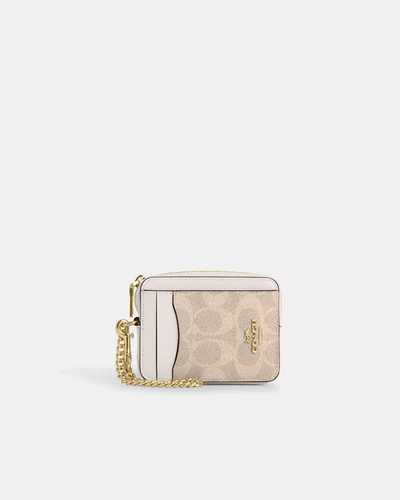 Картхолдер Coach на молнии с бантами