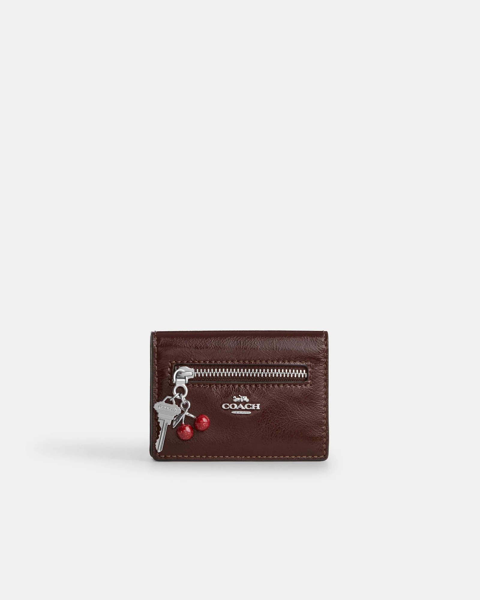 Картхолдер Coach с подвеской из фирменной кожи — 1