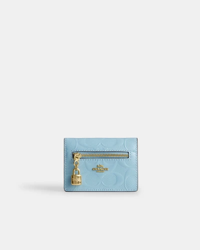 Картхолдер Coach с подвеской из фирменной кожи