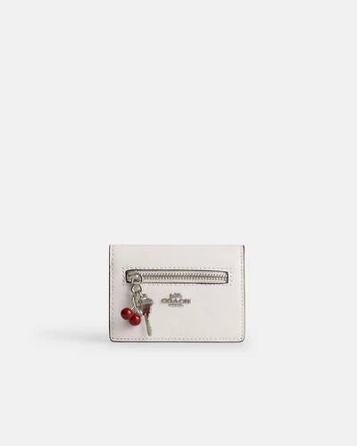 Картхолдер Coach с подвеской из фирменной кожи