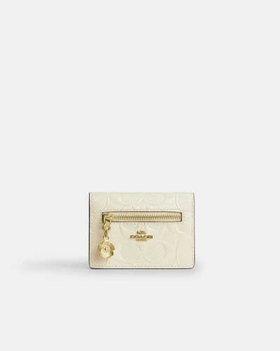 Картхолдер Coach с подвеской из фирменной кожи