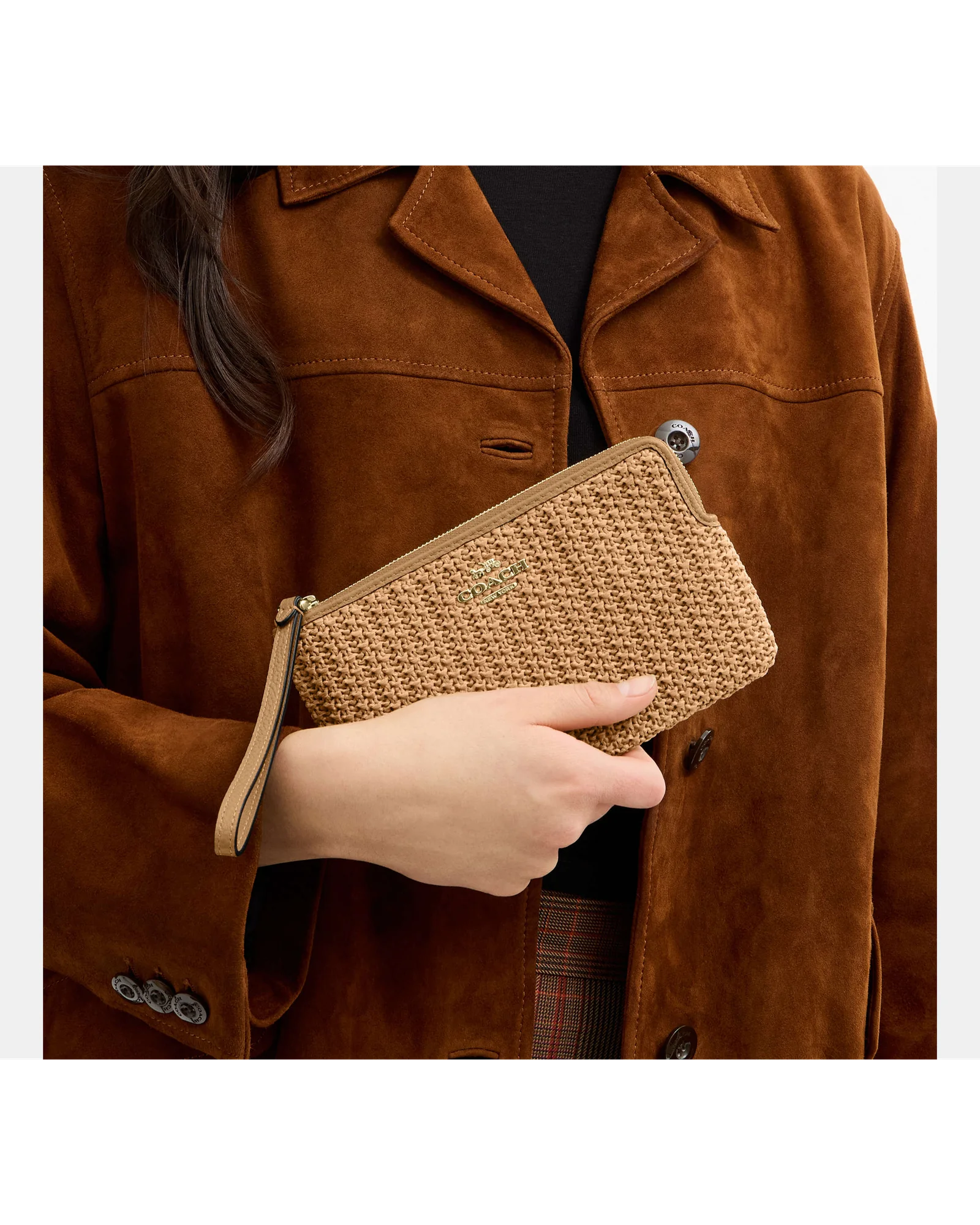 Большой кошелёк на запястье Coach с угловой молнией — 9