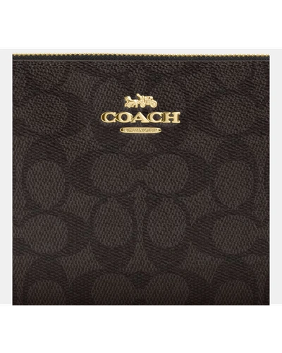 Большой кошелёк на запястье Coach с угловой молнией