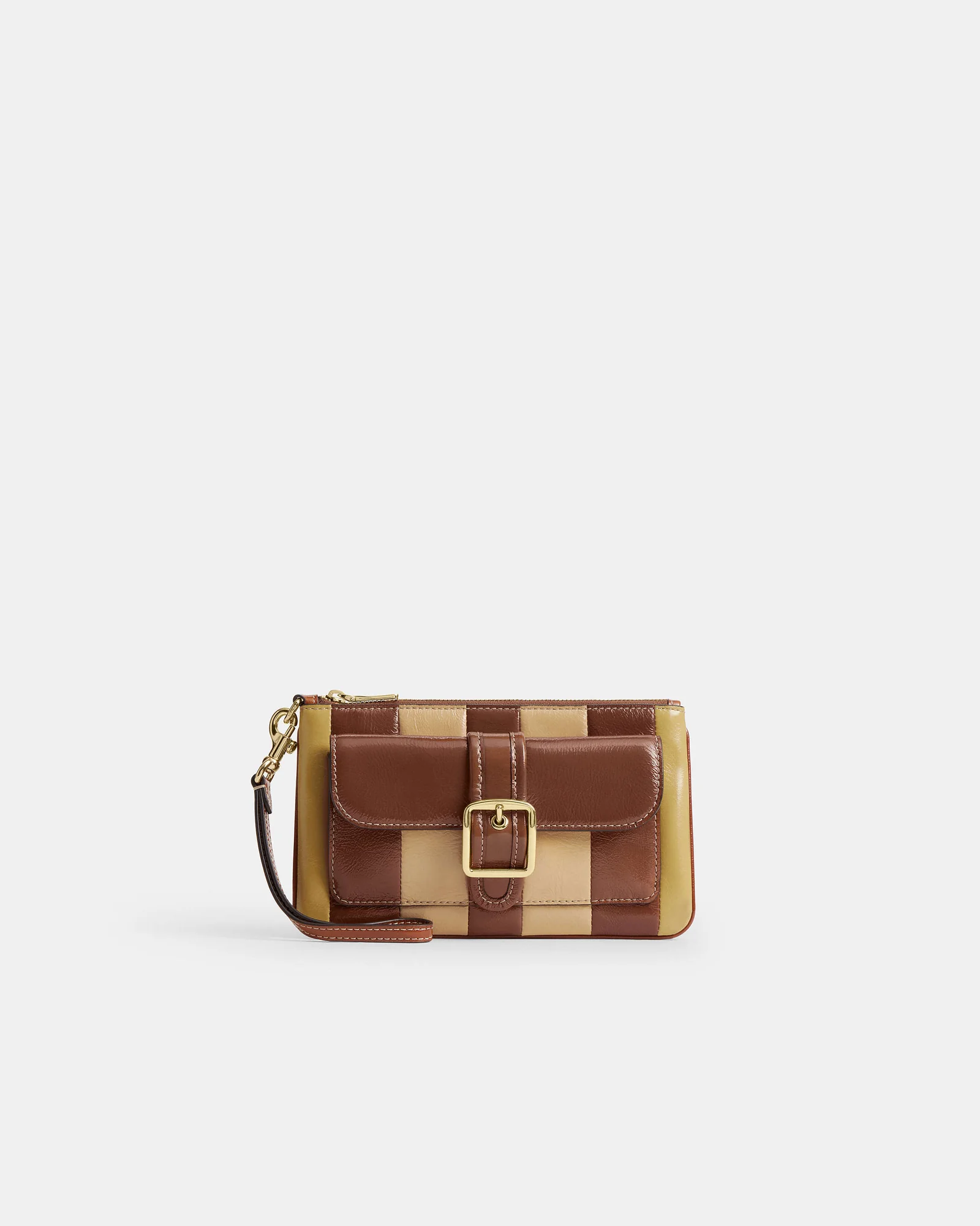 Клатч на запястье Coach Ashton с полосатым пэчворком — 5