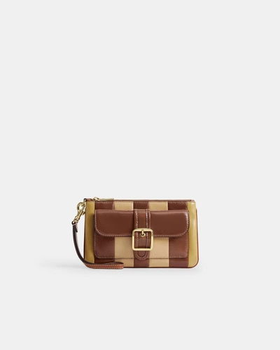 Клатч на запястье Coach Ashton с полосатым пэчворком
