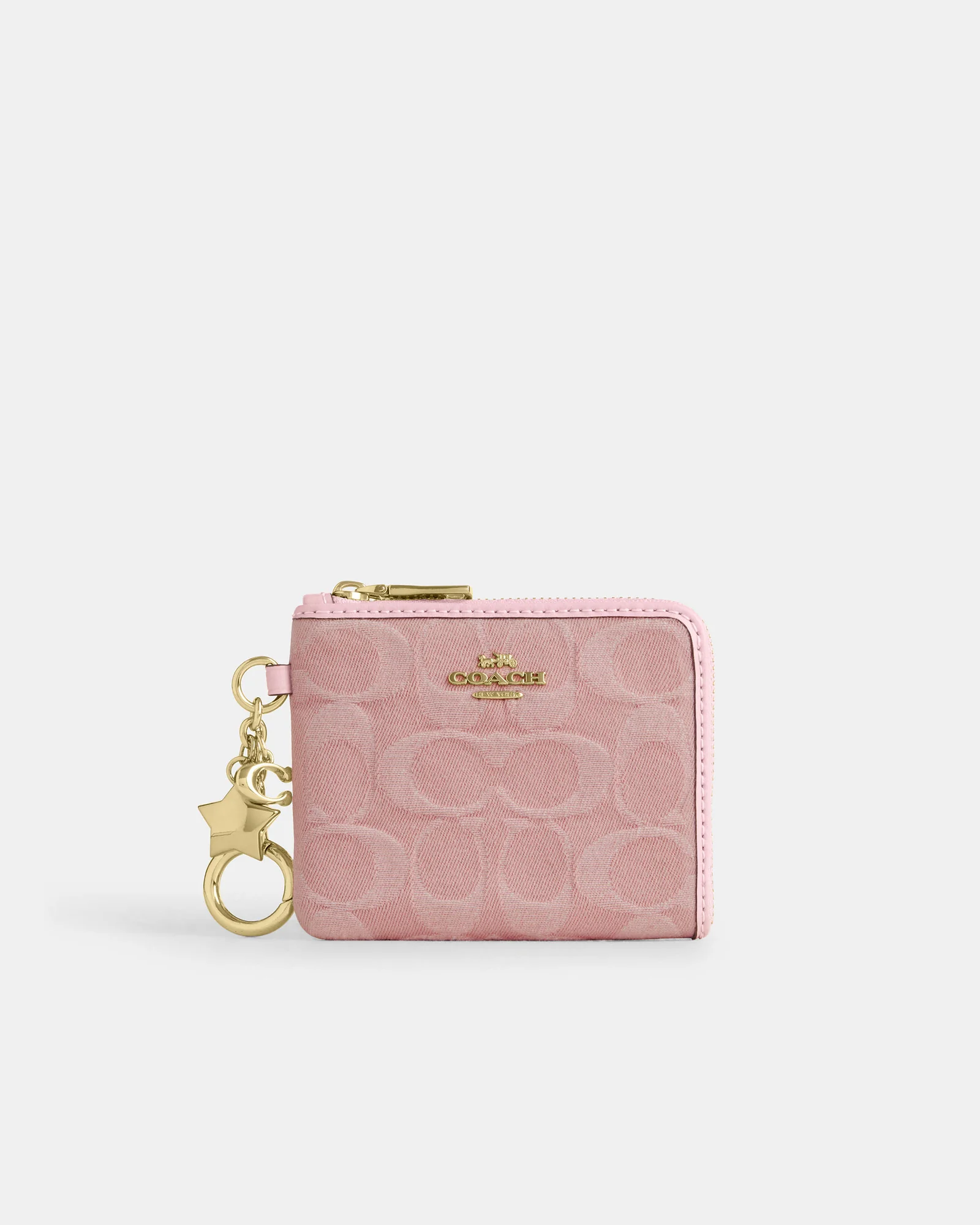 Компактный кошелёк Coach на молнии с шармом — 15