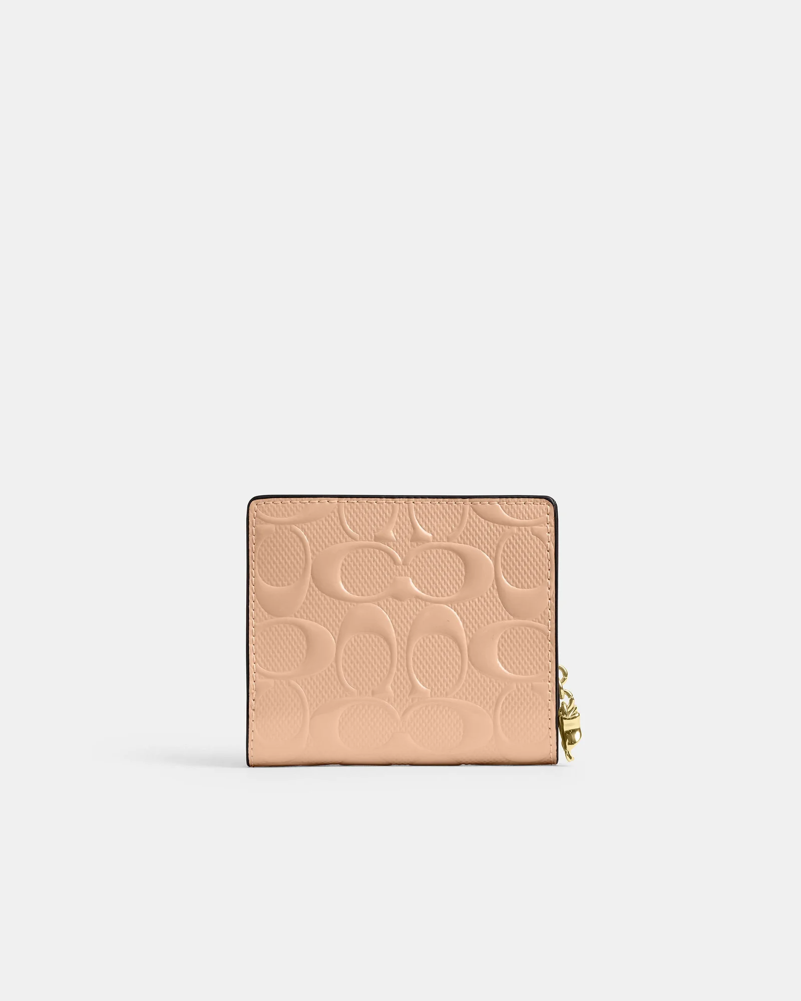 Кошелёк Coach на кнопке из фирменной кожи с подвеской — 10
