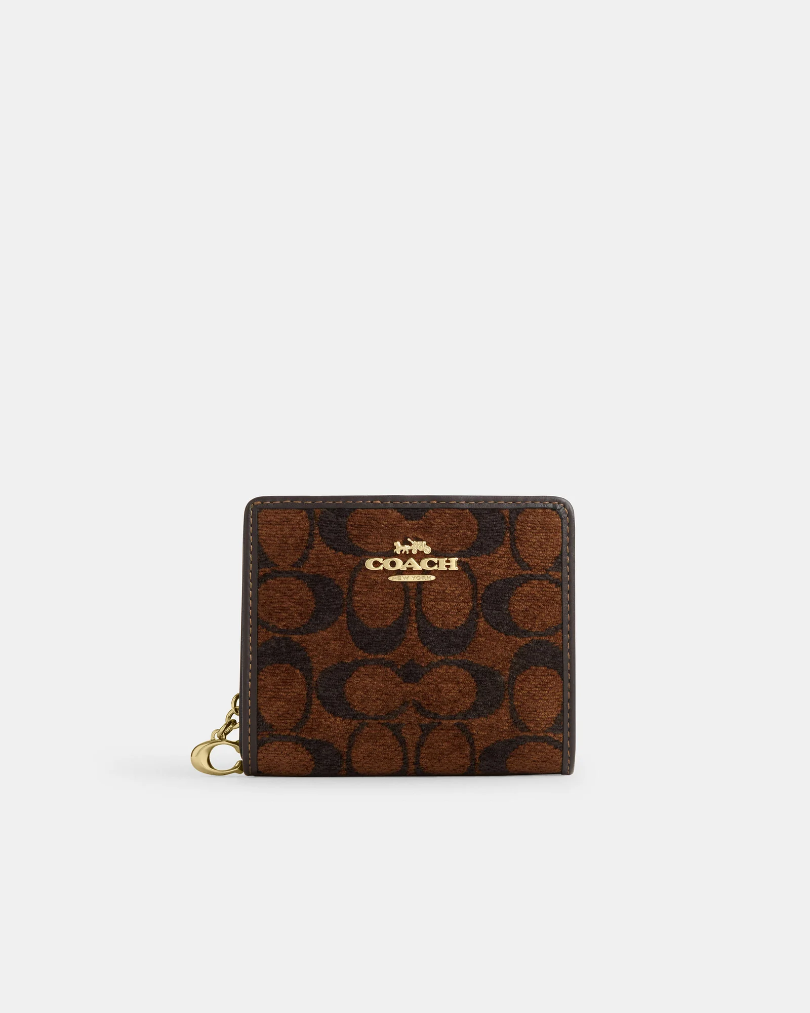 Кошелёк на кнопке Coach с фирменным узором — 11