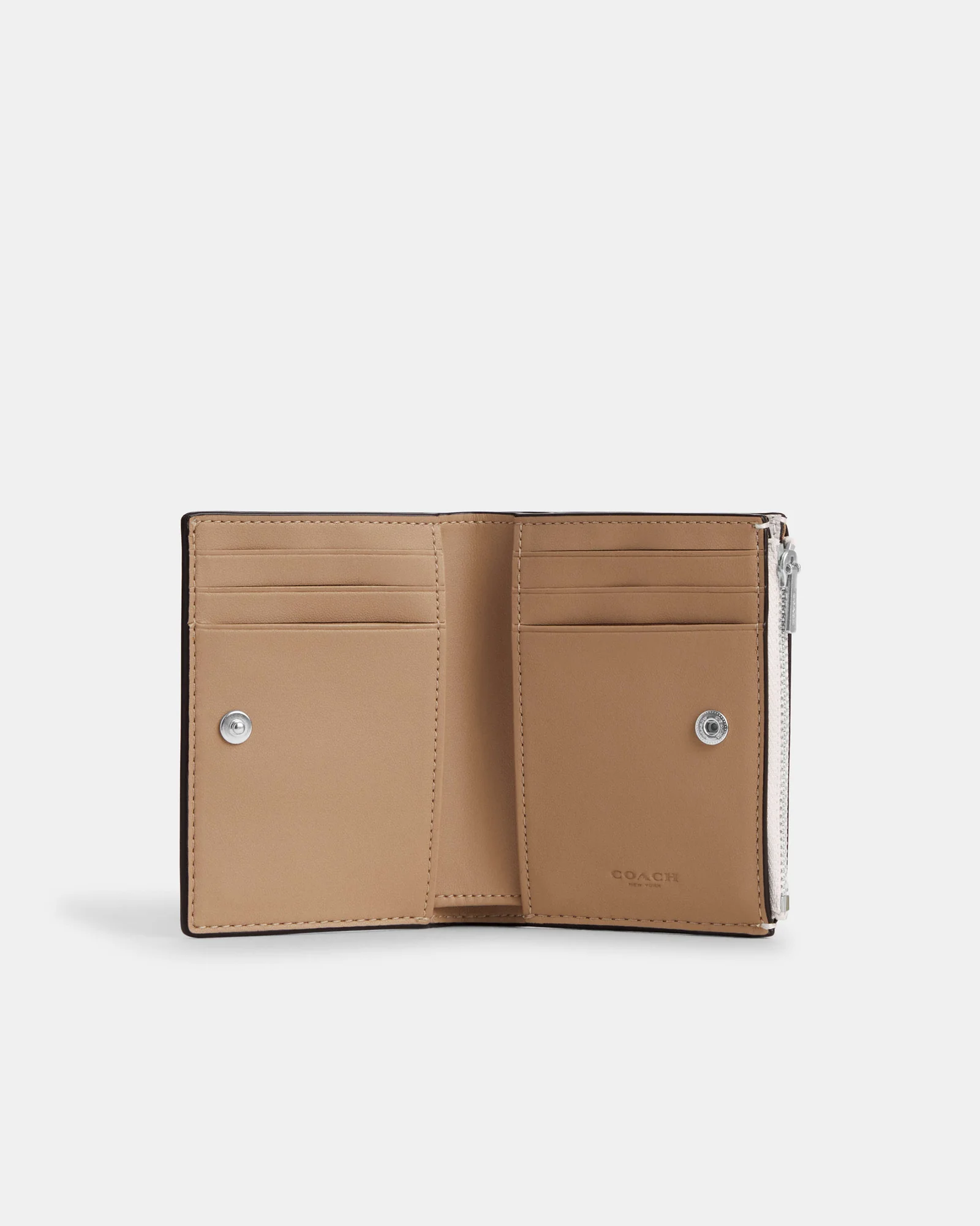Кошелёк Coach двойного сложения из зернистой кожи — 4