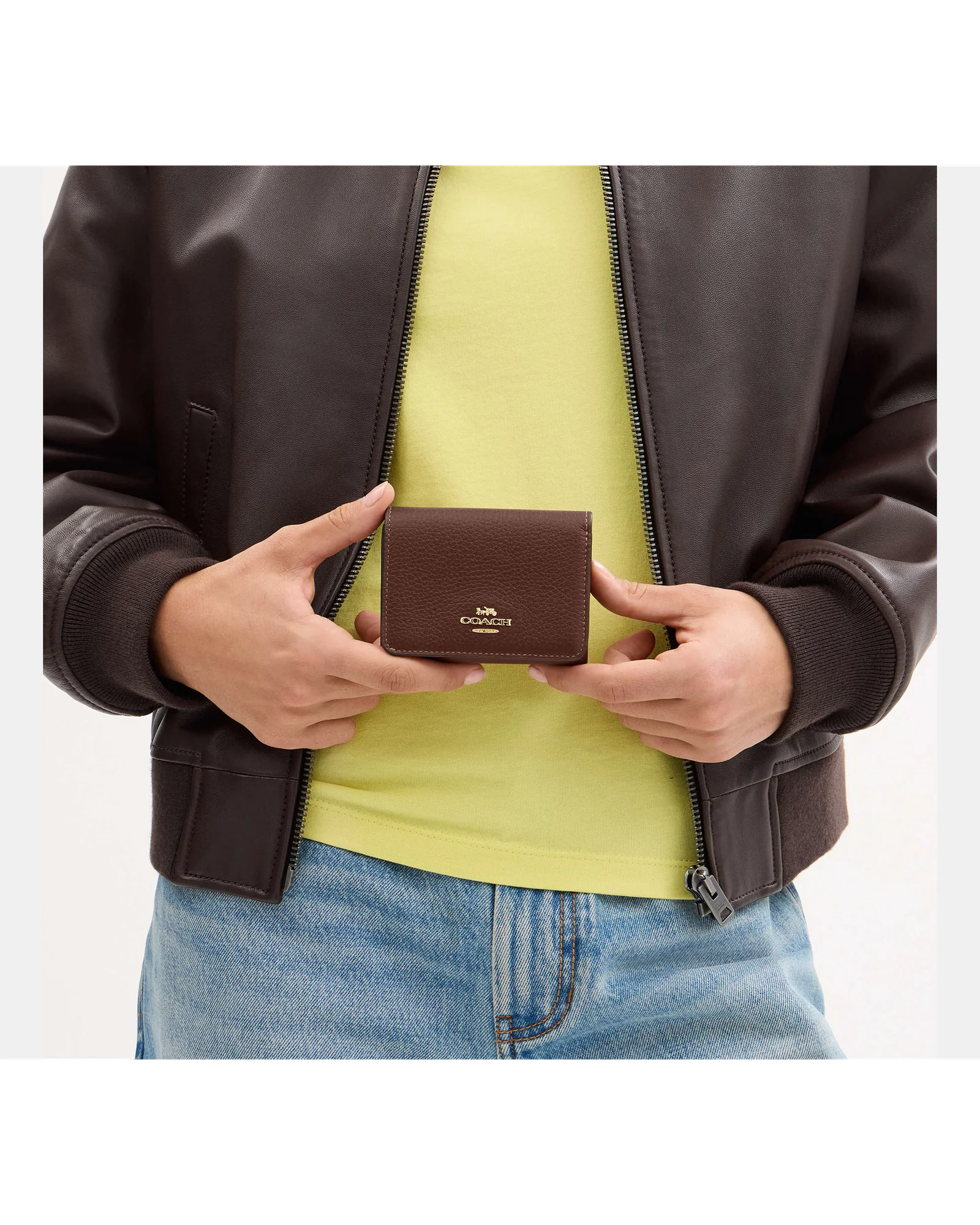 Картхолдер-кошелек Coach из фирменного текстиля — 7