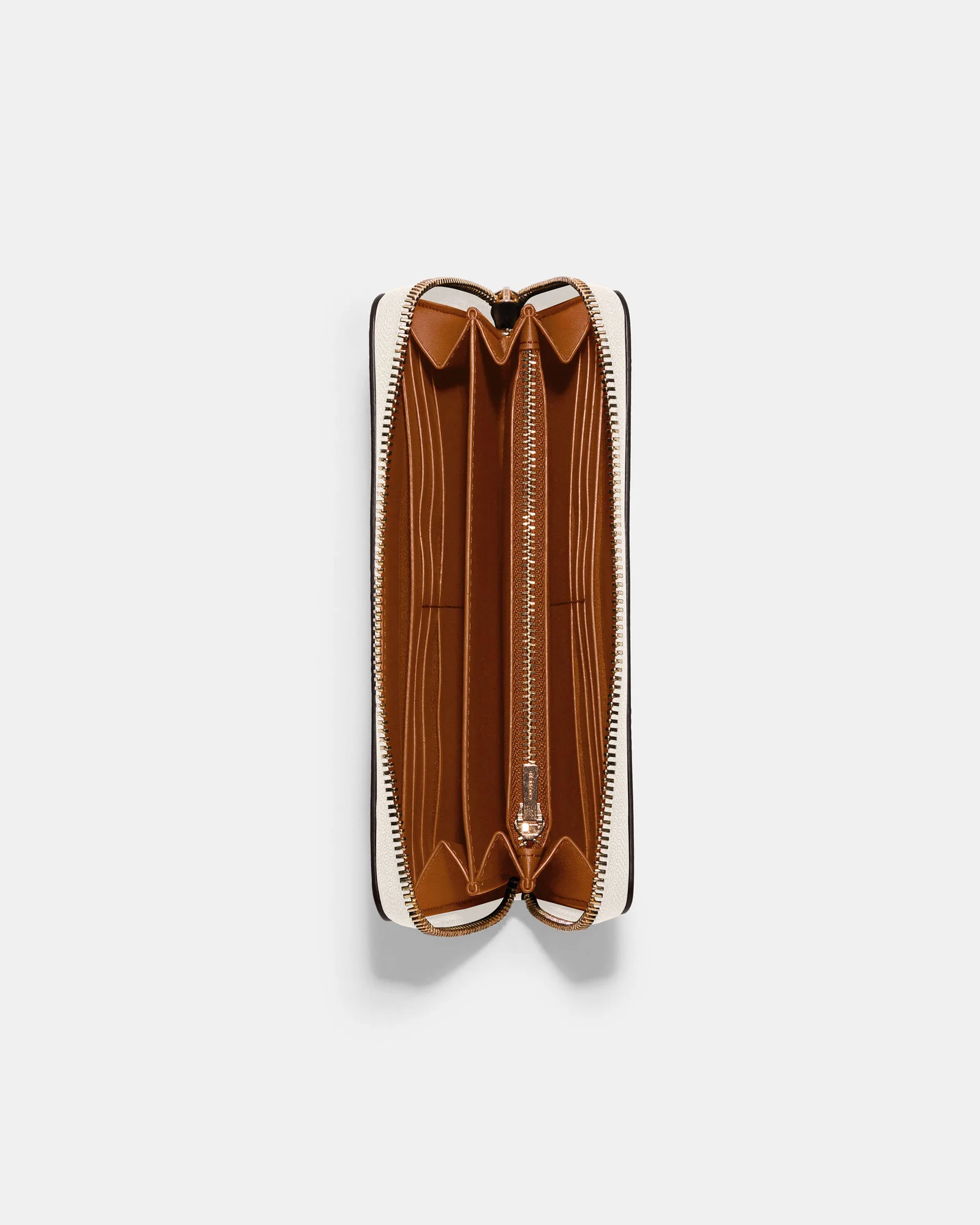 Длинный кошелёк на молнии Coach белый — 3