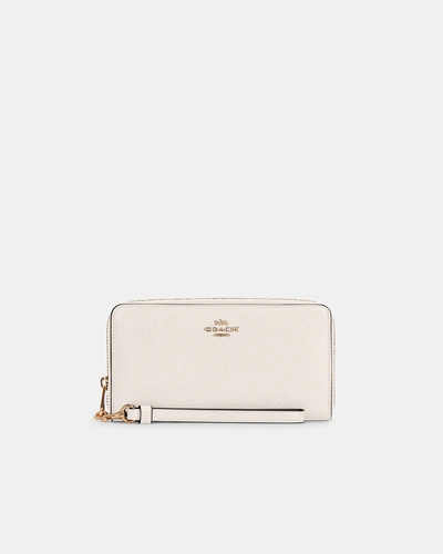 Длинный кошелёк на молнии Coach белый