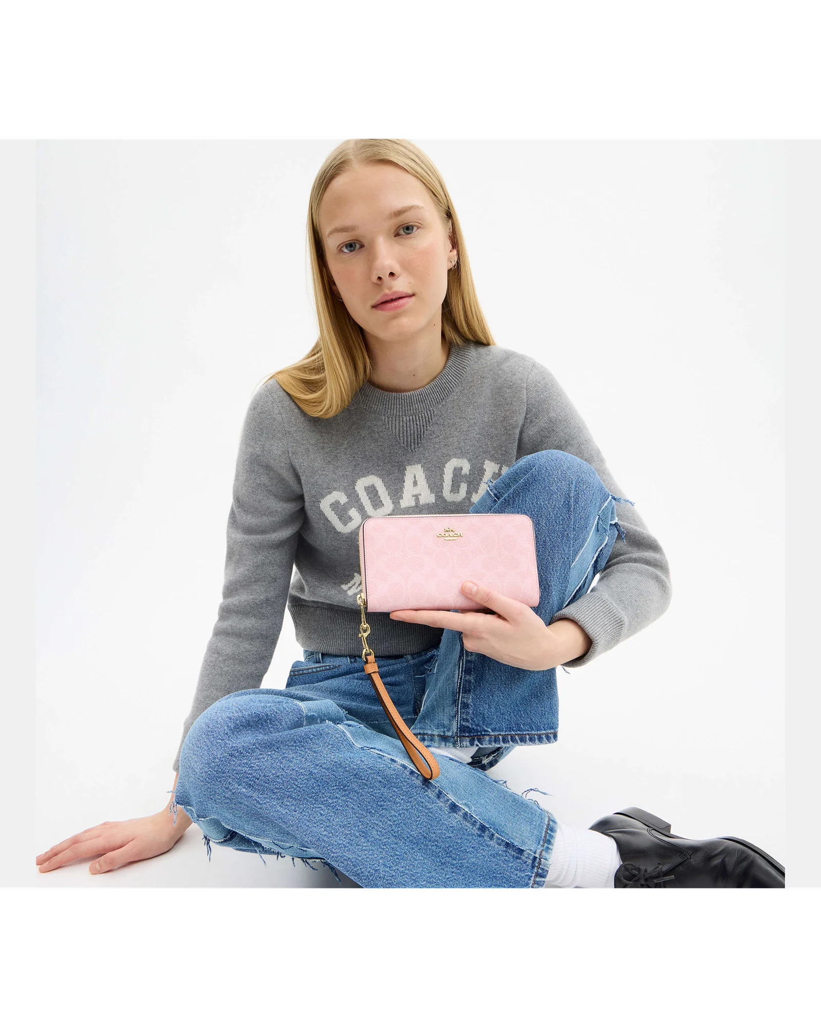 Кошелёк Coach на молнии с фирменным принтом — 2