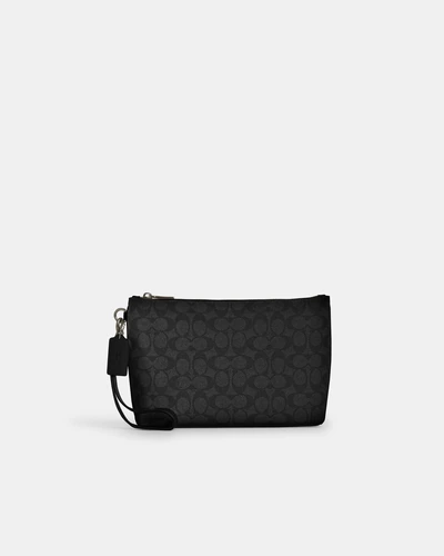 Косметичка-клатч Coach Signature Canvas