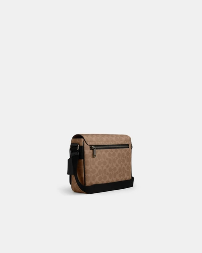 Сумка-мессенджер Coach Jack из фирменного текстиля
