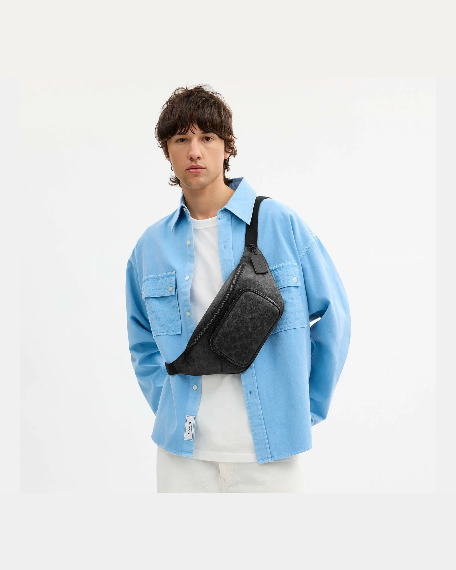 Поясная сумка Coach Travis 35 из фирменного текстиля — 12