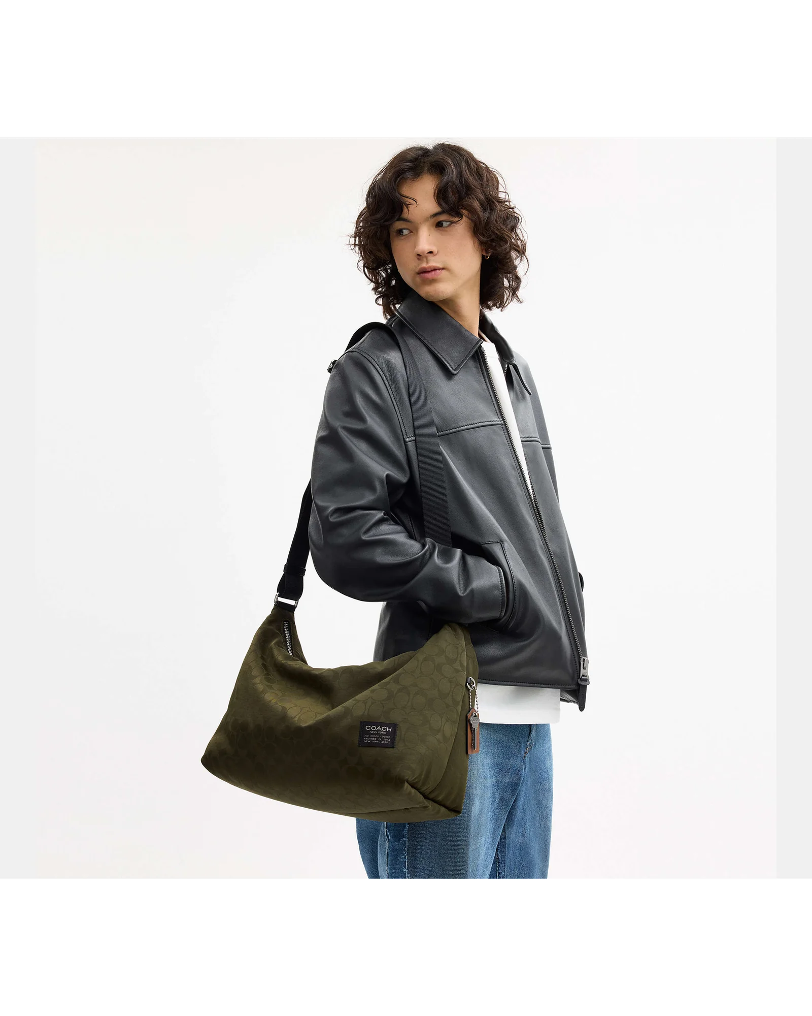 Сумка кросс-боди Coach Leo из сигнатурного нейлона — 14