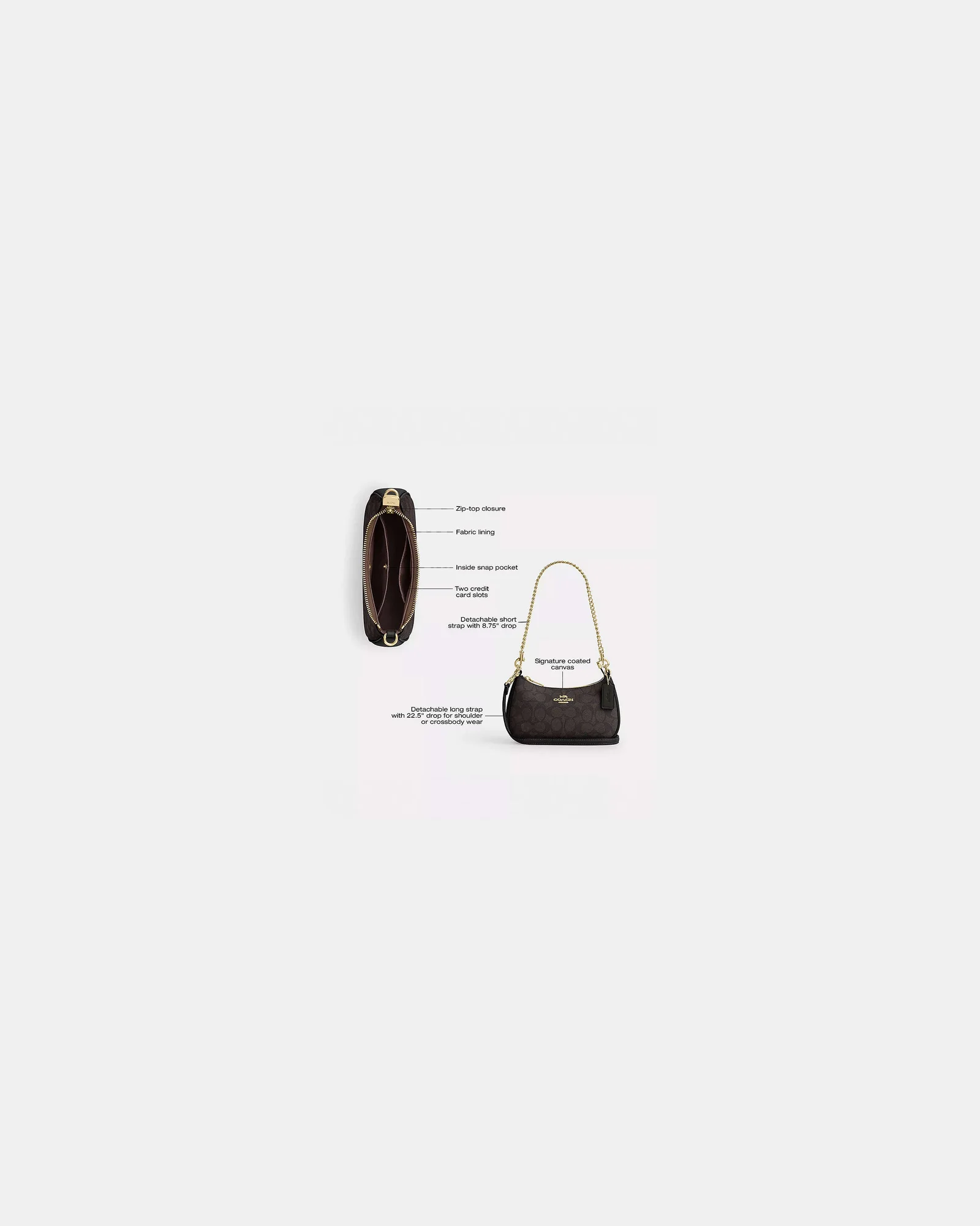 Мини-сумка Coach Teri с фирменным принтом — 6