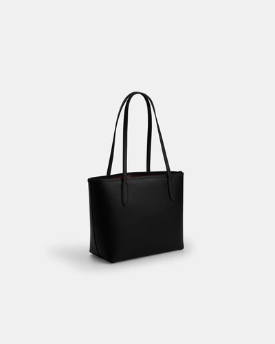 Сумка-тоут Coach Medium City из зернёной кожи